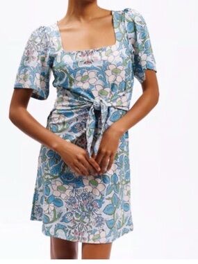 Smith & Quinn- New Blue Floral Scoop-Neck Women’s Mini Dress, XS (fits like S)
